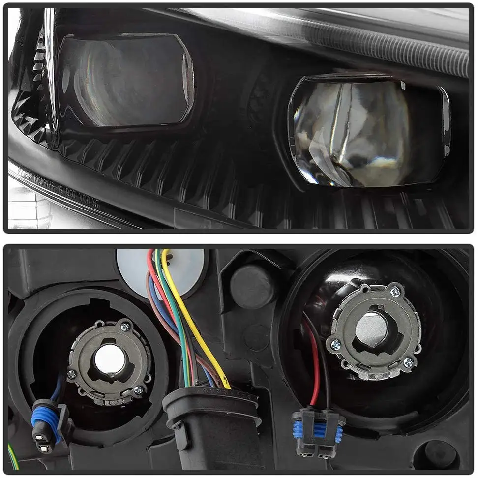 Sulinso для 2013 2016 Ford Fusion светодиодный DRL переключающий сигнал черный проектор фары
