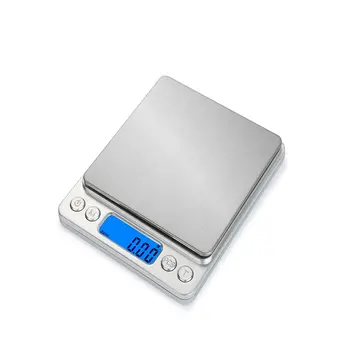 

HT-I200 1000/2000/3000g x 0.1g Portable Stainless Steel Electronic LCD display Food Scales Kitchen Jewelry Weight Digital Scale