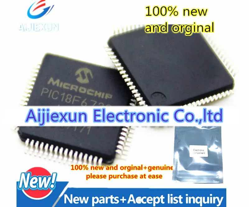 

2Pcs 100% new and orginal PIC18F6720-I/PT QFP64 PIC18F6720 64/80-Pin High Performance 1 Mbit Enhanced FLASH Microcontro in stock
