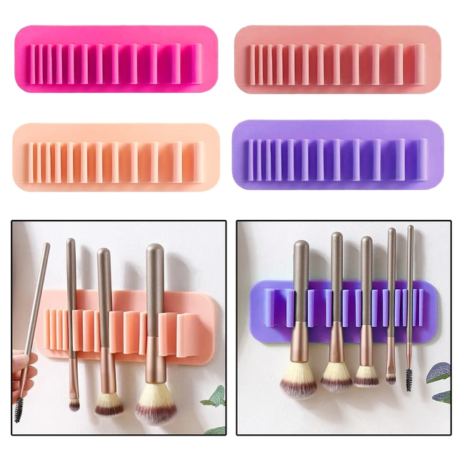 Silicone Makeup Brush Drying Holder, Wall Mounted Makeup Brush