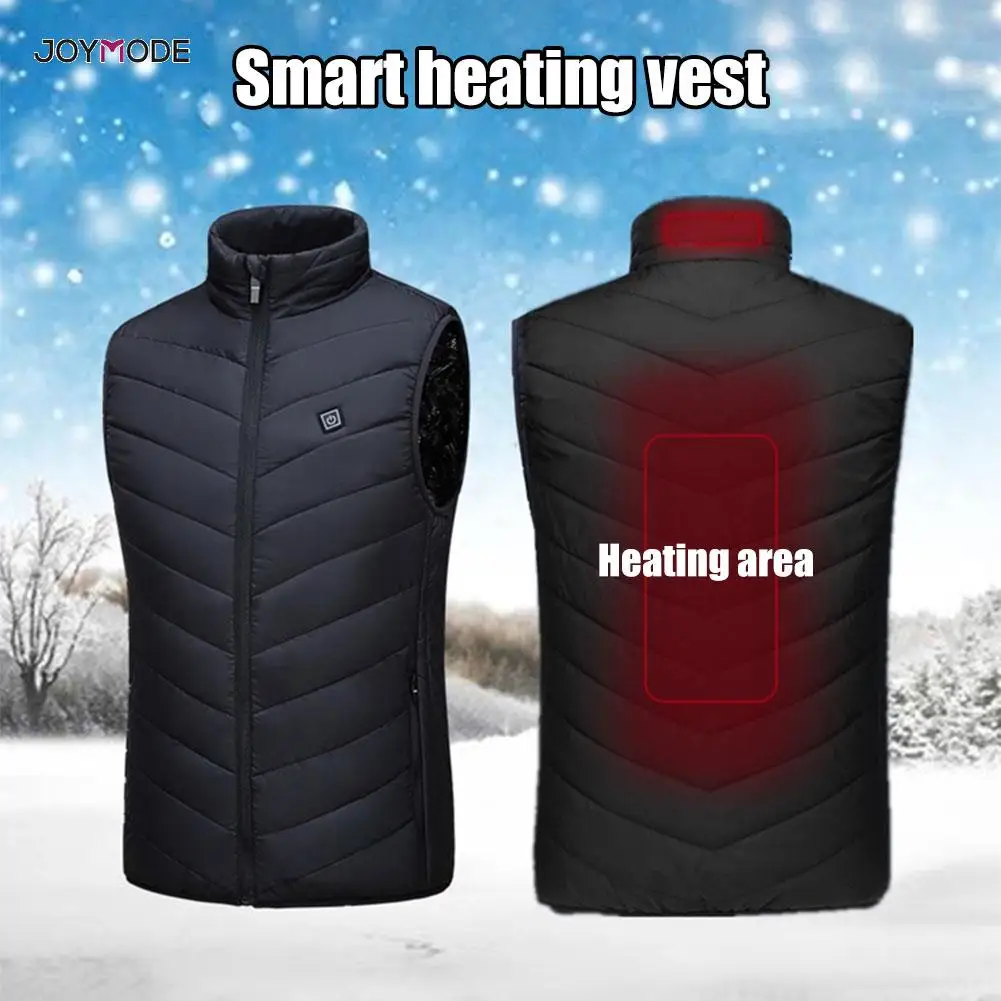  JOYMODE Men Outdoor USB Infrared Heating Vest Jacket Winter Flexible Electric Thermal Clothing Wais