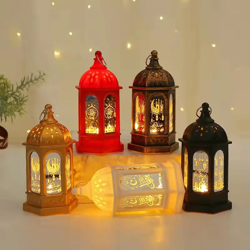 Ramadan Wind Lantern Led Light Eid Mubarak Muslim Lantern Lamp