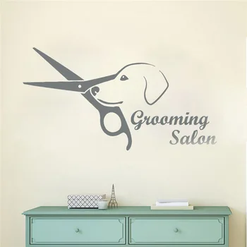 

Fashion Pet Salon Shop Sticker Grooming Salon Wall Sticker Cute Decals Vinyl Art Design Poster Mural Wall Decals W722