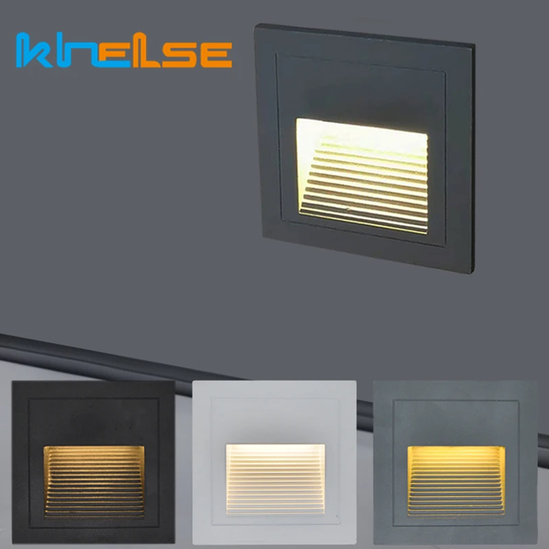 

Outdoor LED Stair Step Lights Waterproof IP65 3W Wall Recessed Buried Underground Lamp Garden Landscape Exterior Foot Lighting
