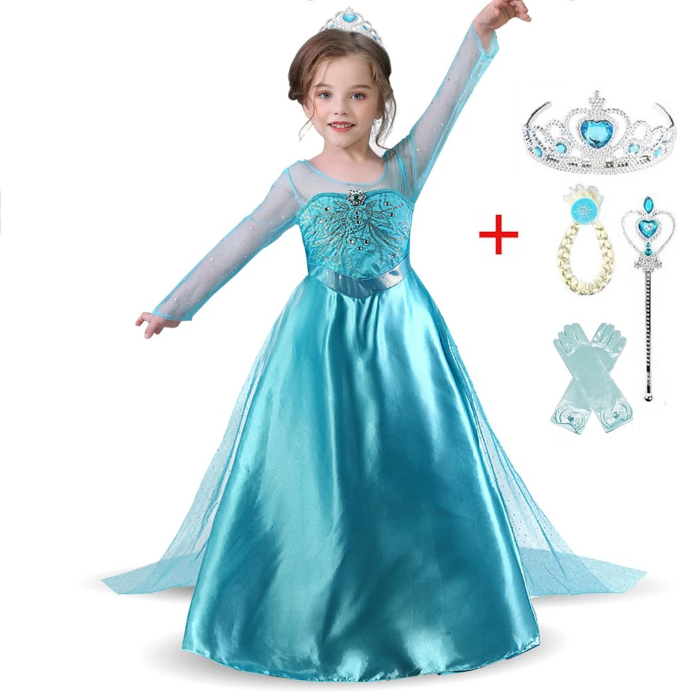 Tanie 4-10 lat kostium księżniczki dzieci Cosplay sukienki dla dziewczynek element