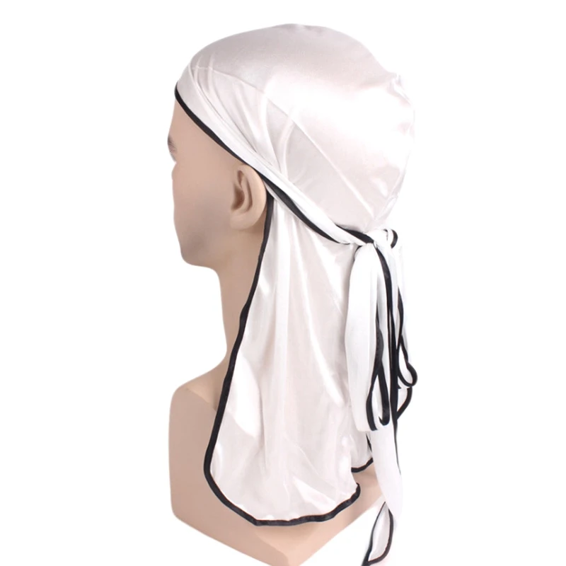 Doo Rags длиннохвостая шелковистая шапка-тюрбан, повязка на голову, бандана, шелковый атлас, Длиннохвостый Скорпион, Пиратская Кепка, головные уборы, аксессуары для одежды
