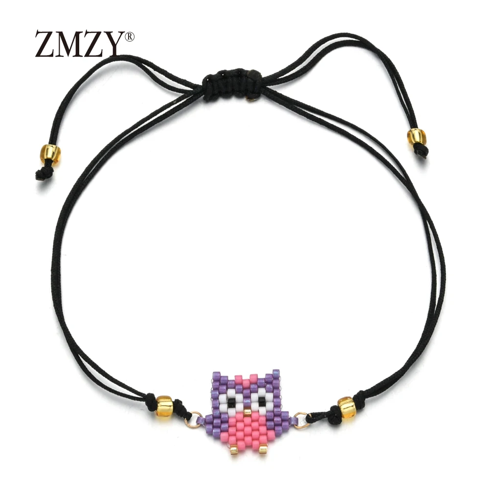 ZMZY Friends Симпатичные бусины браслеты Сова Для женщин маленьких девочек дети Miyuki