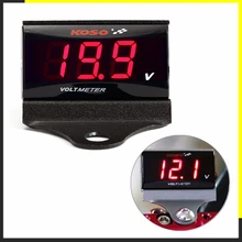 Motosiklet KOSO voltmetre/gerilim metre/Levelometer (LED ekran) scooter için GY6 50 125 150 GP110 BWS125 RS100 ve birçok mor