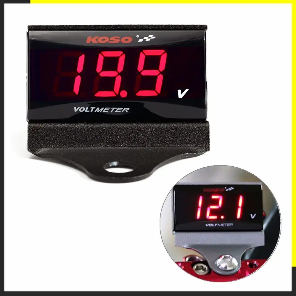 Motorcycle KOSO Voltmeter / Voltage Meter / Levelometer (LED display