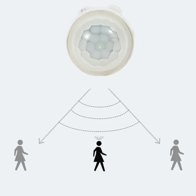 1 шт. 40 мм светодиодный чувствительный Регулируемый белый инфракрасный светильник с датчиком движения времени Домашний Светильник ing PIR переключатель