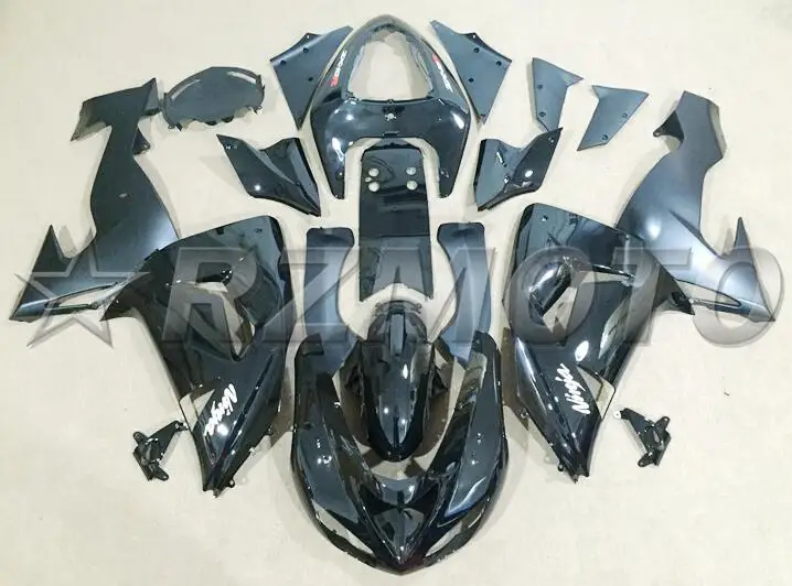 4 бесплатных подарка, новинка,, ABS полный обтекатель, набор, пригодный для Kawasaki Ninja ZX-10R ZX10R 2006 2007 06 07 обтекатели, набор на заказ, черный