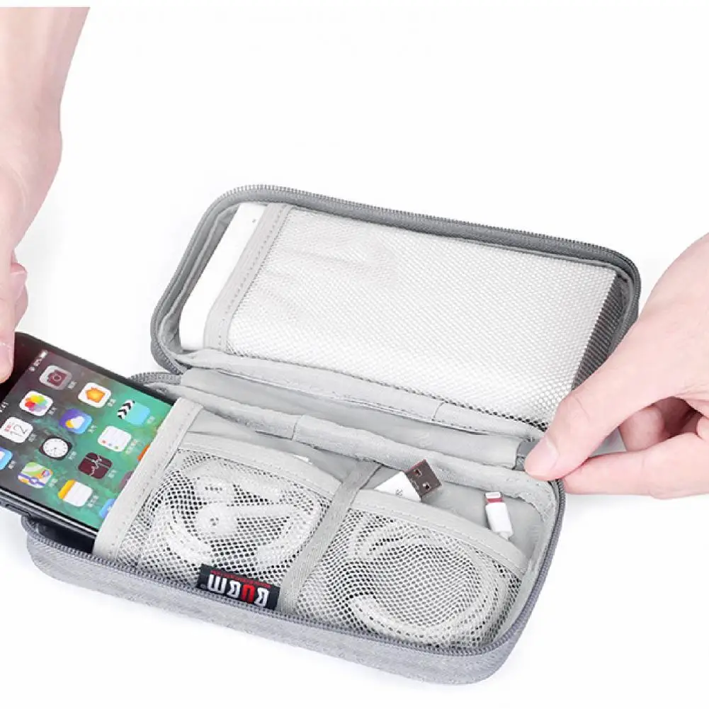 GT Portable Earphone Data USB Cable Travel Case Organizer Pouch Storage Bag Box 