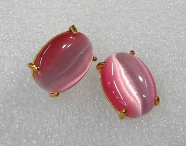 720&gt женские красивые серьги-гвоздики из розового опала | Украшения и аксессуары