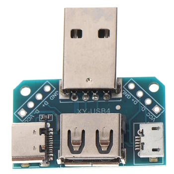 

4P USB Converter Adapter Connector Module XY-USB4 5V USB Head Switchboard USB Male To Female To Type-c To Micro USB To 2.54mm