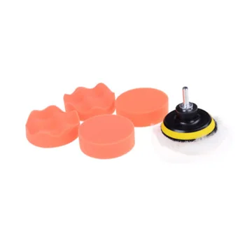 

7PCS 3 Gross Polishing Buffing Waxing Pad Kit Car Buffer Drill Adapter Tool