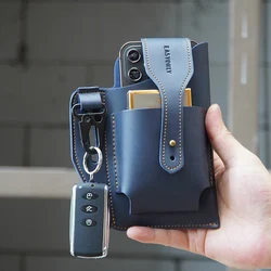 Bolsa de teléfono móvil para correr Vertical, bolsillos para hombres, para sitio de construcción, trabajo, bolsillos de cintura para hombres