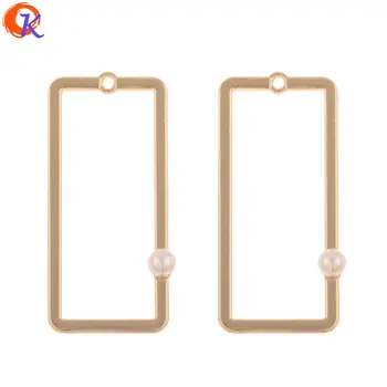 

Cordial Design 50Pcs 23*47MM Jewelry Accessories/Earrings Connectors/DIY Jewelry/Imitation Pearl/Hand Made/Earring Findings