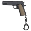Gun 1911 Model Keychain 1:4  Reduced Tactical Pistol Shape Gun Weapon Keyring Key Chain Ring Detachable Keyring for Hunting CS