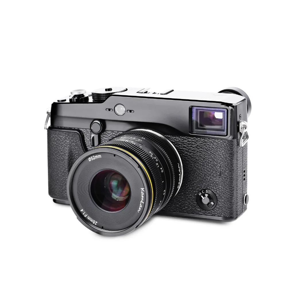 Kamlan 28 мм f1.4 широкоугольный APS-C с большой апертурой профессиональный ручной Фокусировочный Объектив Для беззеркальных камер