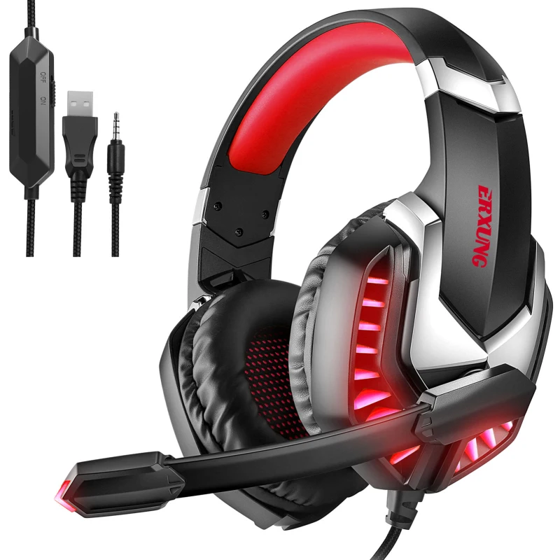 J30 Headset Gaming Headset Microphone Wired Stereo Bass USB Interface Can Match Handheld Game Consoles