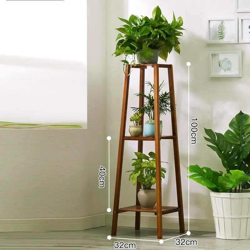 Version B Madera Saksi Standi Estante Para Plantas для плантенрекен горшок Stojaki Na Kwiaty открытый стенд балкон Цветочная полка для растений - Цвет: Version B