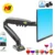NB NEW F80 10-27" 2-9kg dual arm air press gas spring vesa 100x100 monitor desk mount stand clamp grommet base PC desk holder