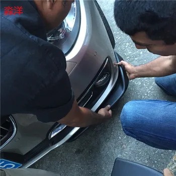 

W204 W205 W211 W212 Universal Matt Black FRP Side Bumper Lip Splitter Apron for Mercedes Benz