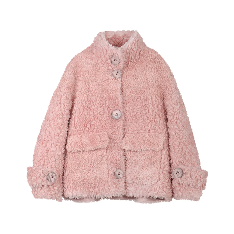 Faux Sheep Sheared Female Brief Paragraph Coat