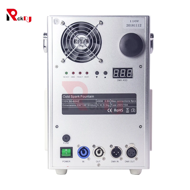 disco dj equipment 4pcs With fly case And 10 Bags Powder 400W Cold Spark Firework Machine DMX Remote Control Wedding Machine