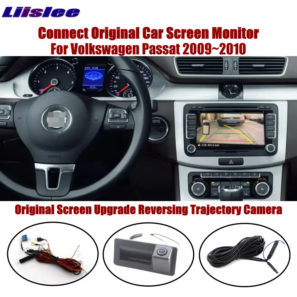Liislee для Volkswagen Passat 2009~ 2010 камера заднего багажника совместима с оригинальным экраном интеллектуальная динамическая траектория