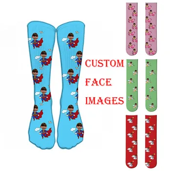 

Funny Custom Face Photo Socks Men birthday Happy Valentine's Gift Personalised Head Socks Wedding Keepsake valentines Calcetines