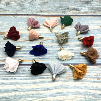 

8pcs/bulk Vintage Handmade Cloth Flower Tassels Charms for Making Jewelry and Earrings Flower Pendants for Jewelry Making