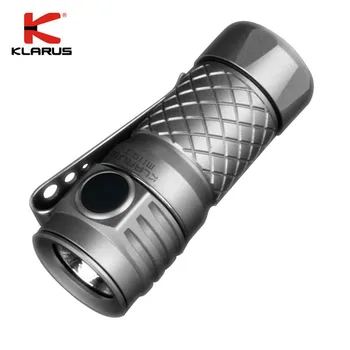 

KLARUS Mi1C LED Flashlight Ti/Cu CREE XP-L HI V3 600LM Mini Titanium Torch W/16340 Li-ion Rechageable Battery for Self Defense