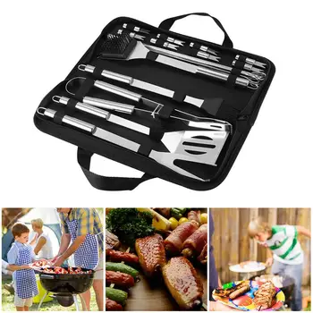 

Stainless Steel BBQ Grill Tools Set Heavy Duty Barbecue Baking Utensils Set Kitchen Cooking Food Grill Accessories Kit BBQ Tools