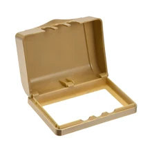 Uxcell всепогодный выход крышка в использовании штепсельная розетка протектор для внутреннего использования s 135x95x41 мм Золотой 2 шт