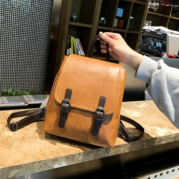 

2020 Newest Backpack Creative Matte Contrast Color Backpack Female Campus Leisure Wild Mini Backpack Travel Bag