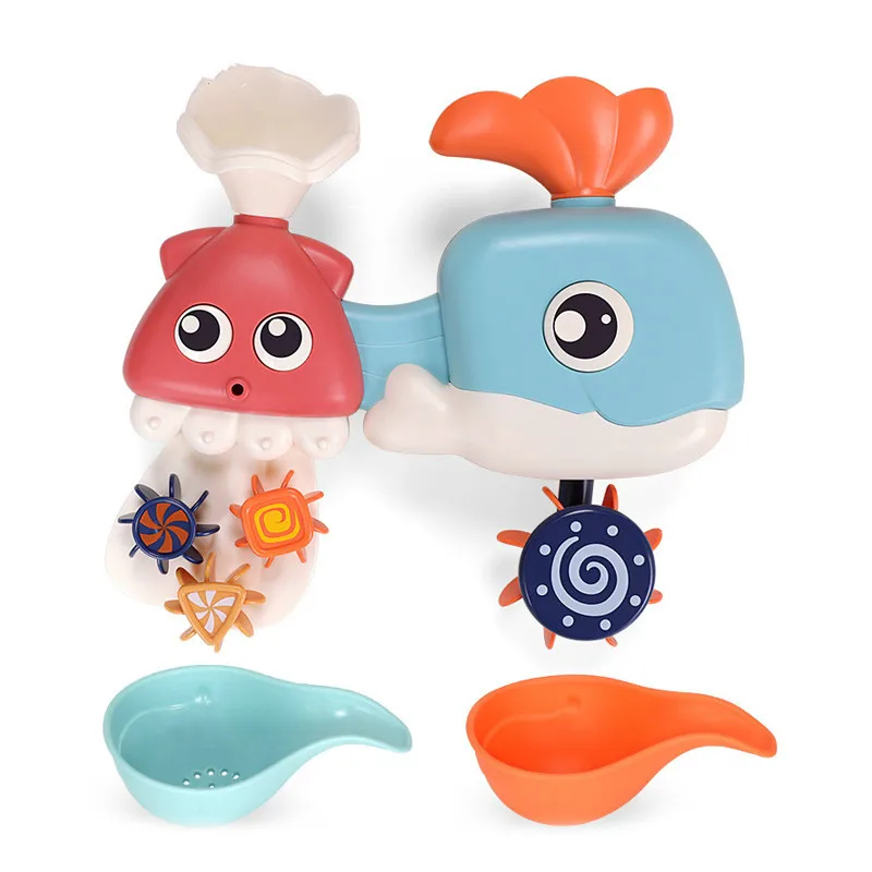 Детская летняя вода забава игра Игрушки для ванны спрей КИТ игрушки с водяными колесами для детей ванная, душ Развивающие игрушки для детей подарок