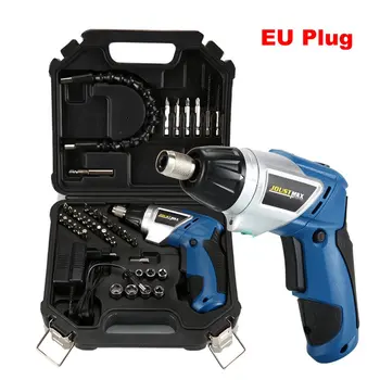 

46Pcs Wireless Handheld Electric Screwdriver Set Household Rechargeable Drill Gun Tools Multi-function Screwdrivers
