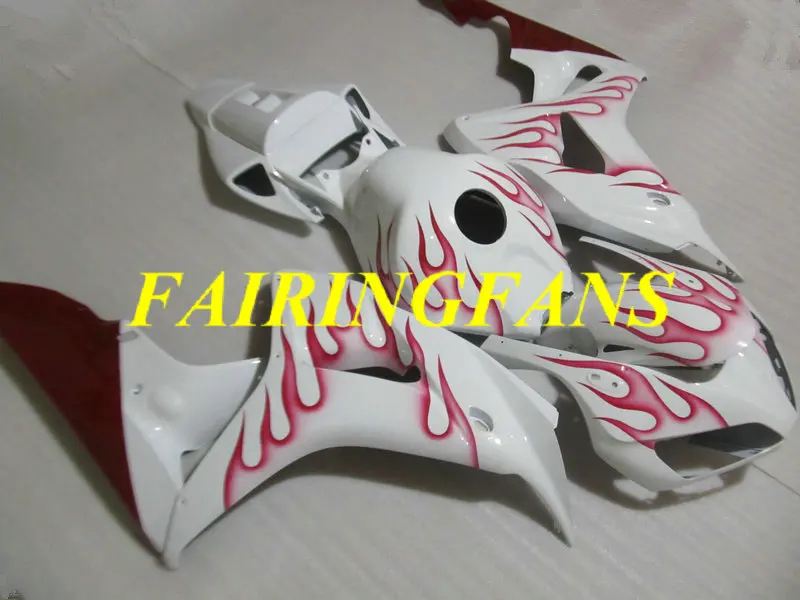 Мотоциклетный вставной обтекатель комплект для HONDA CBR1000RR 06 07 CBR 1000 RR CBR 100RR 2006 2007 Красный Пламя Обтекатели на кузов+ подарки HB30