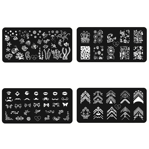 Nail Art Printing Image Polish Stamp Plate Scraper Stamper Manicure DIY Template Beauty& Health The nail stencil could recycle