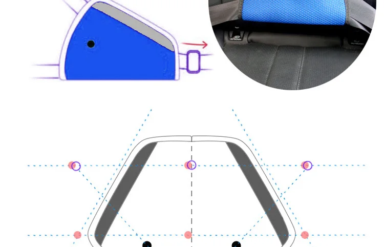 Детский автомобильный безопасный Чехол для ремня безопасности Мягкий регулируемый треугольник подкладка под ремень безопасности зажимы защита для детей шеи Защитные ремни