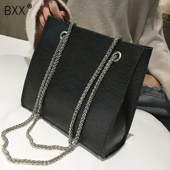 

[BXX] 2020 Autumn PU Leather Fashion Bags For Woman Chain High Capacity Handbags and Purse Female Travel Crossbody Bags OE594