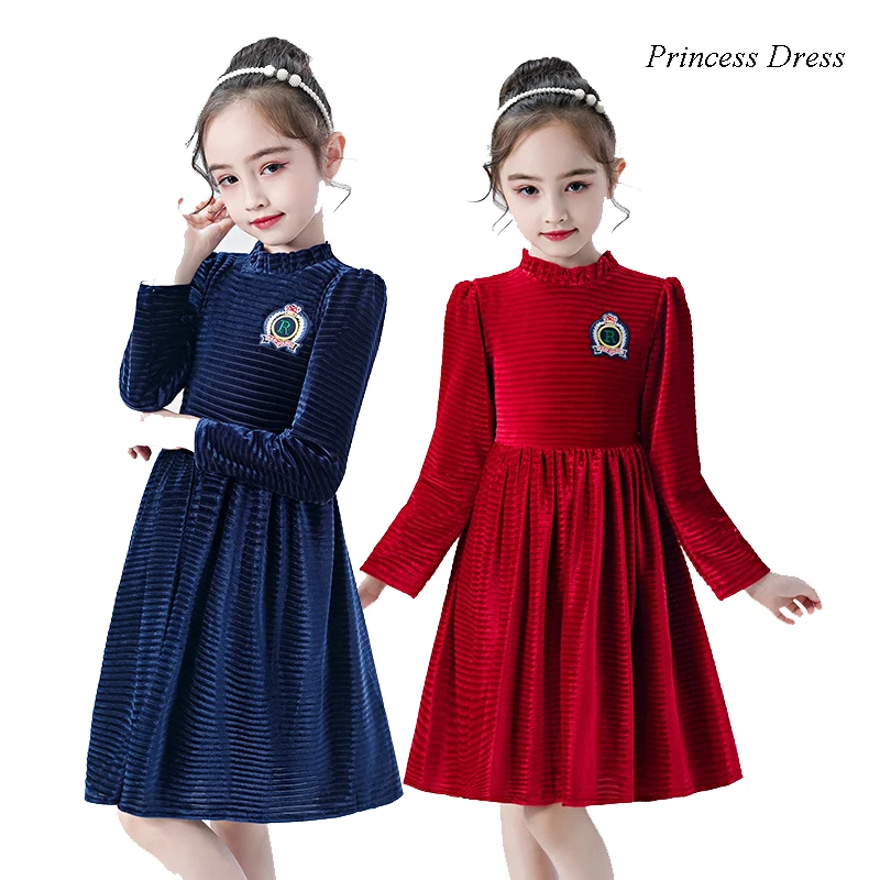 Школьное платье для девочек; сезон осень-зима; рождественское платье принцессы для маленьких девочек; элегантная детская одежда для свадьбы, дня рождения, сцены