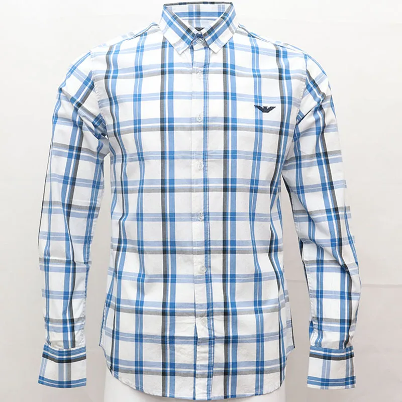 man high quality shirts camisa masculina Men Long Sleeve Dress Shirts 100%Cotton hombre chemises homme plaid shirts man high quality shirts camisa masculina Men Long Sleeve Dress Shirts 100%Cotton hombre chemises homme plaid shirts