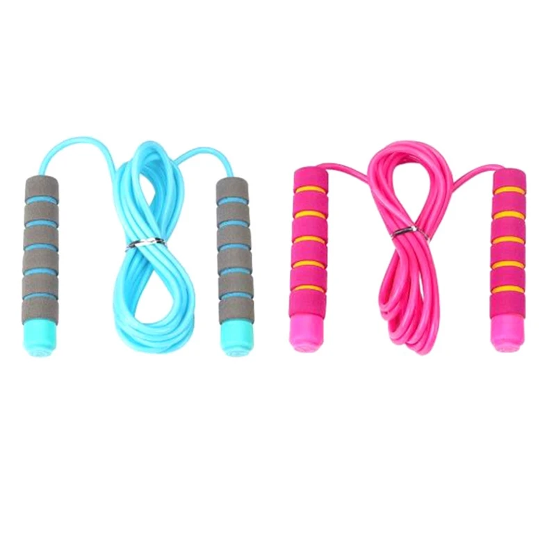 2 Pcs Jump Rope Adjustable Soft Skipping with Foam Handles for Adult and Kids Keeping Fit Weight Loss | Спорт и развлечения