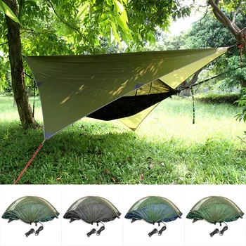 

Waterproof Canopies and Hammock Set Outdoor Camping Portable Sunshade Swing Bed Kit H7JP