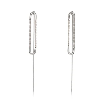 

Simple temperament tassel chain long back hanging dual purpose Earrings Fashion Earrings