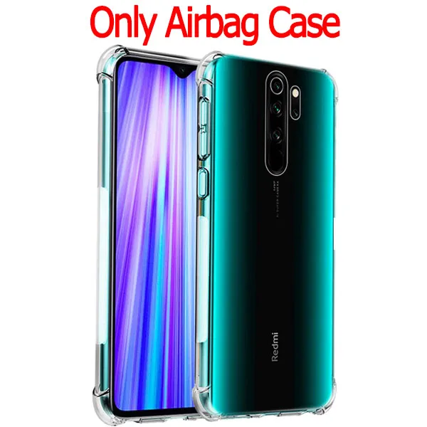 Airbag чехол+ стекло Xiaomi Redmi-Note-8-Pro TPU Case Redmi Note 8Pro мягкий чехол на Redmi-Note-8 чехол редми ноут 8 чехлы редми нот 8 glass ксиоми редми ноут 8 про стекло на нот 8 защитное стекло Redmi Note 8 case - Цвет: Only Case