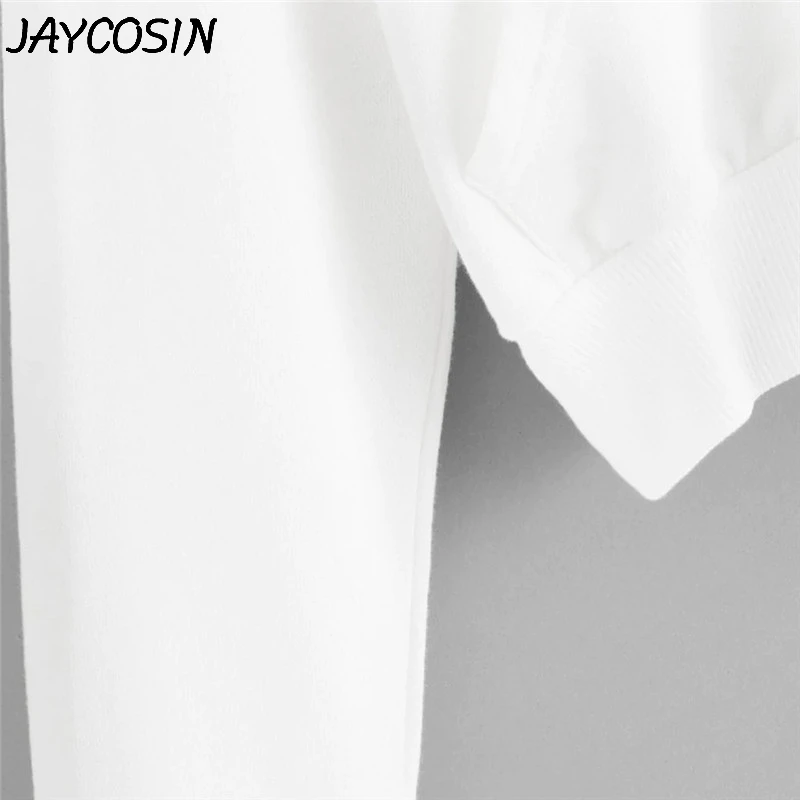 JAYCOSIN осень-зима Женская толстовка Повседневное однотонные, с карманами, на молнии, с длинным рукавом с капюшоном Толстовка пуловер Топы jy29