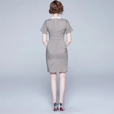 Модный дизайнерский бренд Runway wrap платье женское винтажное клетчатое Бисероплетение Sequines офисное вечернее платье